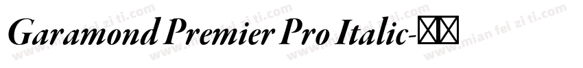 Garamond Premier Pro Italic字体转换